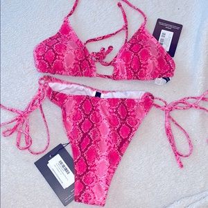Snake print bathing suit